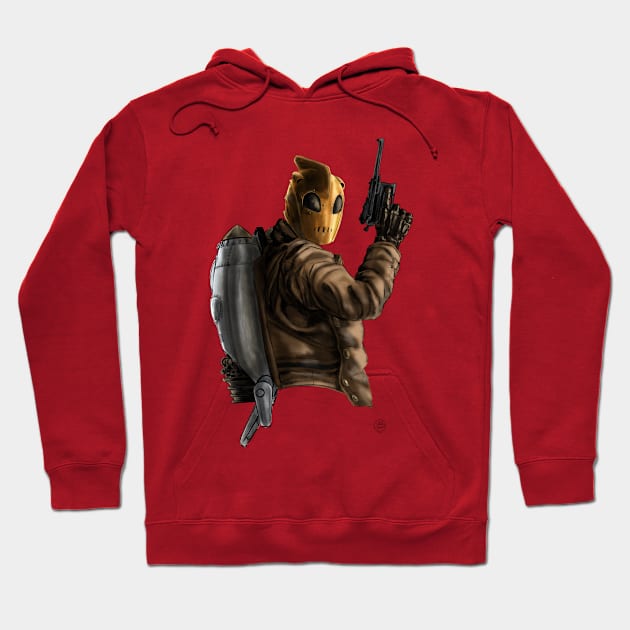 THE ROCKETEER - no background Hoodie by CrazyPencilComics